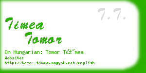 timea tomor business card